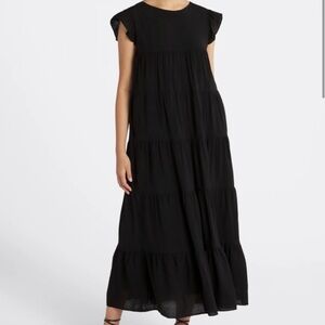 Black Tiered English Factory maxi dress